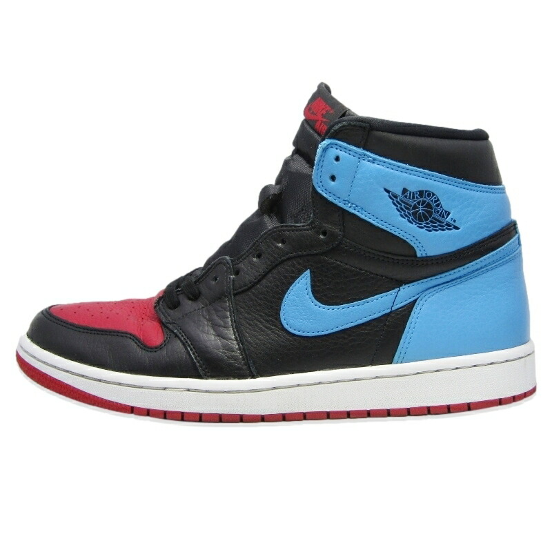 【中古】NIKE ナイキ 29糎 WMNS AIR JORDAN 1 HIGH OG UNC TO CHICAGO CD0461-046 2019年製 ウィメンズ エアジョーダン1 ご機嫌とり捨てる  黒 ノースカロライナ 風の強い町 BLACK/DK POWDER BLUE-GYM RED スニーカー 18001975