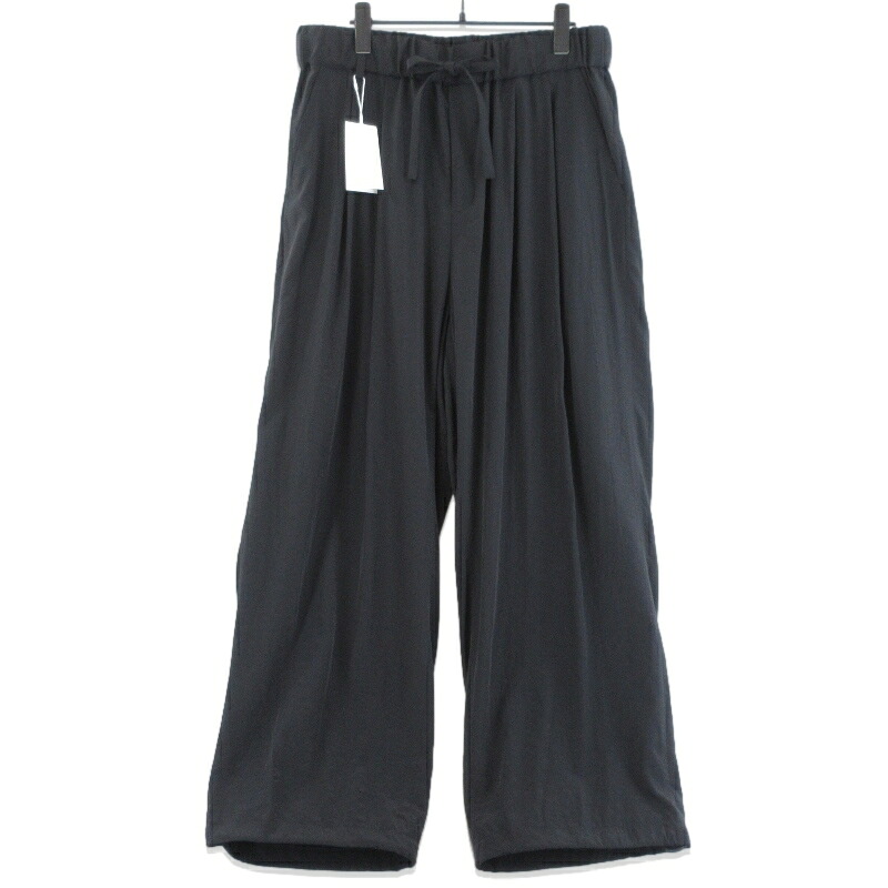 【中古】未当て嵌める Blanc YM ブランワイエム Salt Shrink Cupro Browsing Pants BL-26S-SSCBP イージーパンツ ナイロンタフタ Black M 日本製 メンズ 70017665