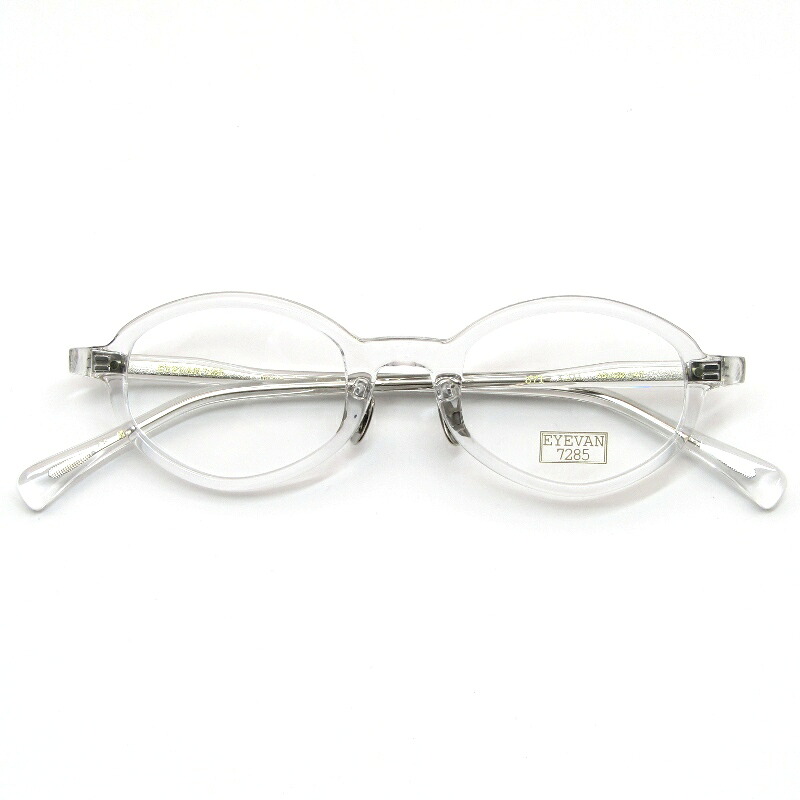 【中古】未使用 EYEVAN7285 アイヴァン7285 メガネフレーム MODEL.371 日本製 バレルシェイプ 1PINカシメ 211 ブルークリスタル メガネ 眼鏡 サングラス 61005393|CLASSIC