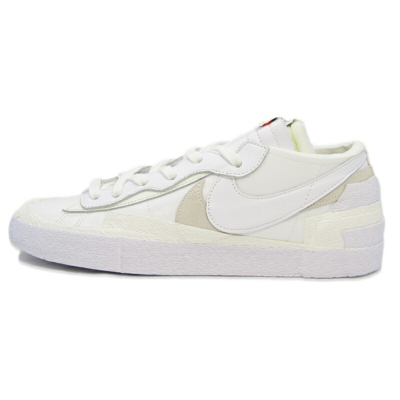 【中古】未当てはめる NIKE × sacai ナイキ 30糎 BLAZER LOW DM6443-100 ブレーザー 置き目取りすてる 専売特許 サカイ 二人三脚 2021年製 WHITE/SAIL スニーカー 35005508