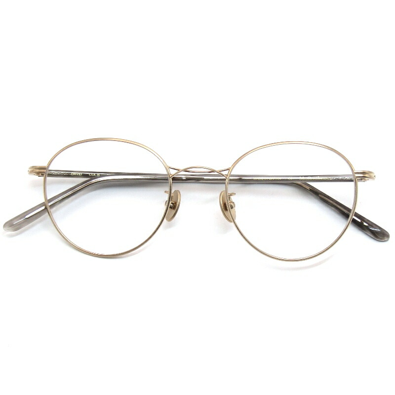【中古】未当て嵌める Mr.Gentleman EYEWEAR 檀那士君子 眼鏡一こま DAVID 日本製 B Matte Gold/White Marble templeデイヴィッド 豆の町 二人組 ツインブリッジ回路 金属元素 眼鏡 メガネ 黒眼鏡 61005423