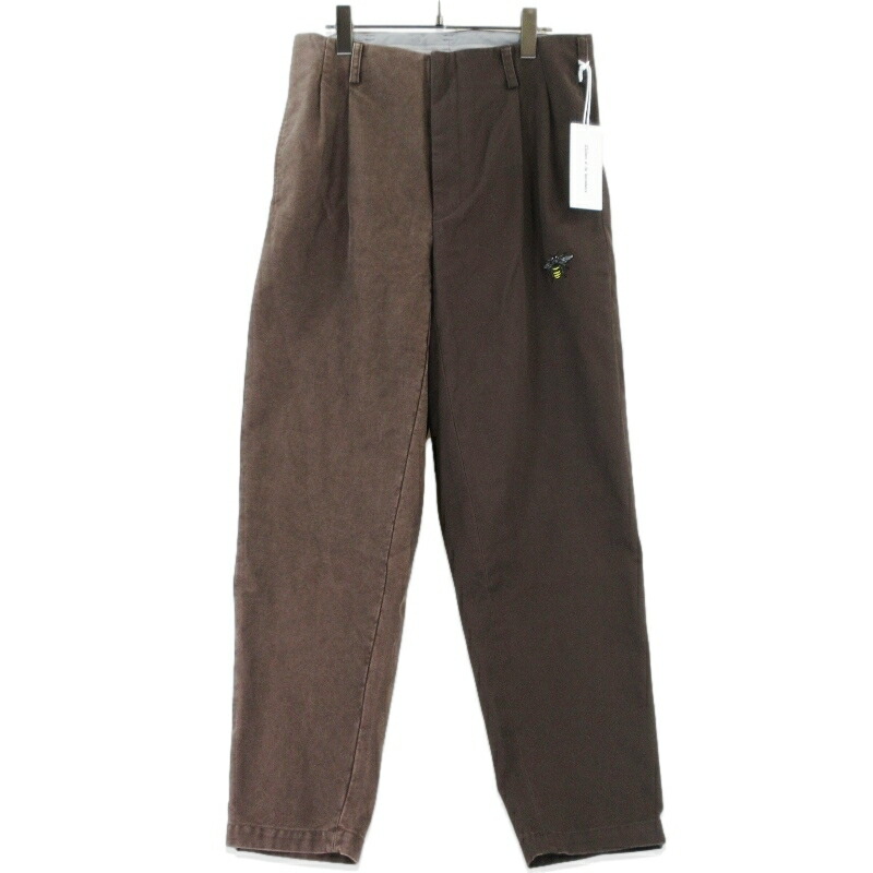 【中古】未使用 Children of the discordance × Dickies チルドレンオブザディスコーダンス EMBROIDERY TROUSERS USED加工 ブラウン 2 DISDICPT-001 ワークパンツ チノパン 刺繍 メンズ 99000853|CLASSIC