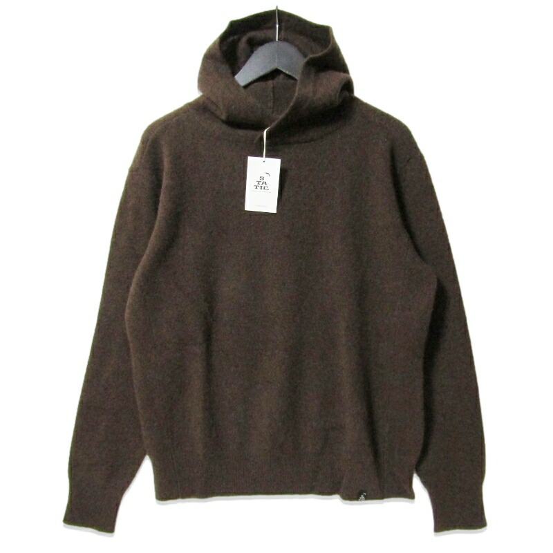 【中古】未使用 STATIC スタティック YAK Pullover 102723 ヤク ニット フーディ プルオーバーパーカー Undyed Natural Sメンズ 27113540｜ＣＬＡＳＳＩＣ