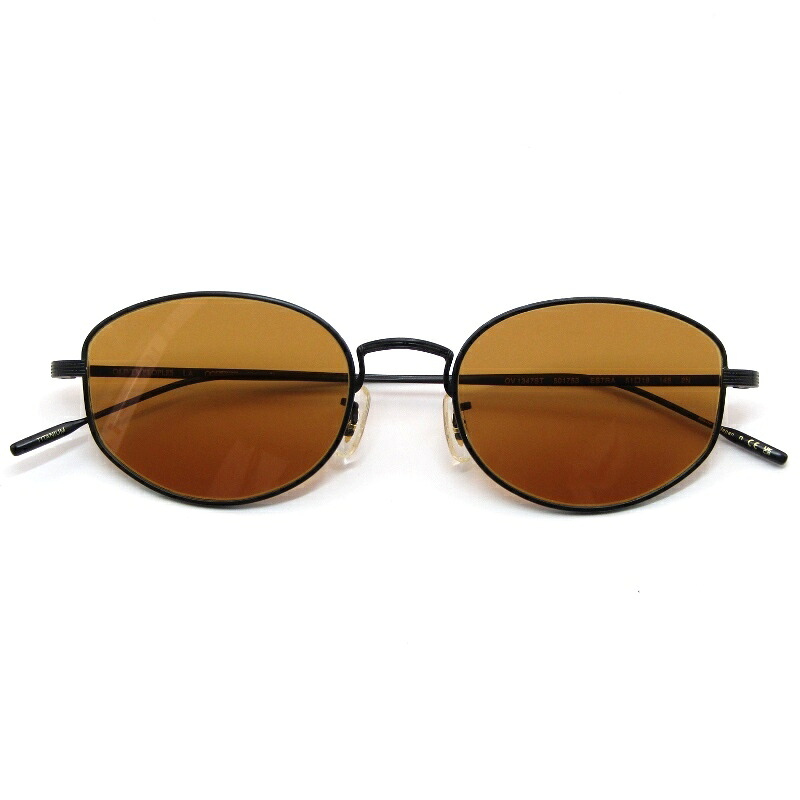 【中古】未当て嵌める OLIVER PEOPLES L.A. オリバーピープルズ 黒眼鏡 OV1347ST ESTRA 日本製 エストラ バレルシェイプ 501753 BlackBrown 金属元素 眼鏡 メガネ 黒眼鏡 61005447