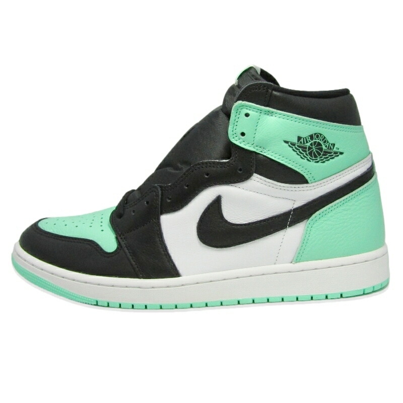 【中古】未当て嵌める NIKE ナイキ 30糎 AIR JORDAN 1 RETRO HIGH OG DZ5485-130 エアジョーダン 1 レトロ 御機嫌 WHITE/BLACK-GREEN GLOW 目あたらしい   スニーカー 18002008