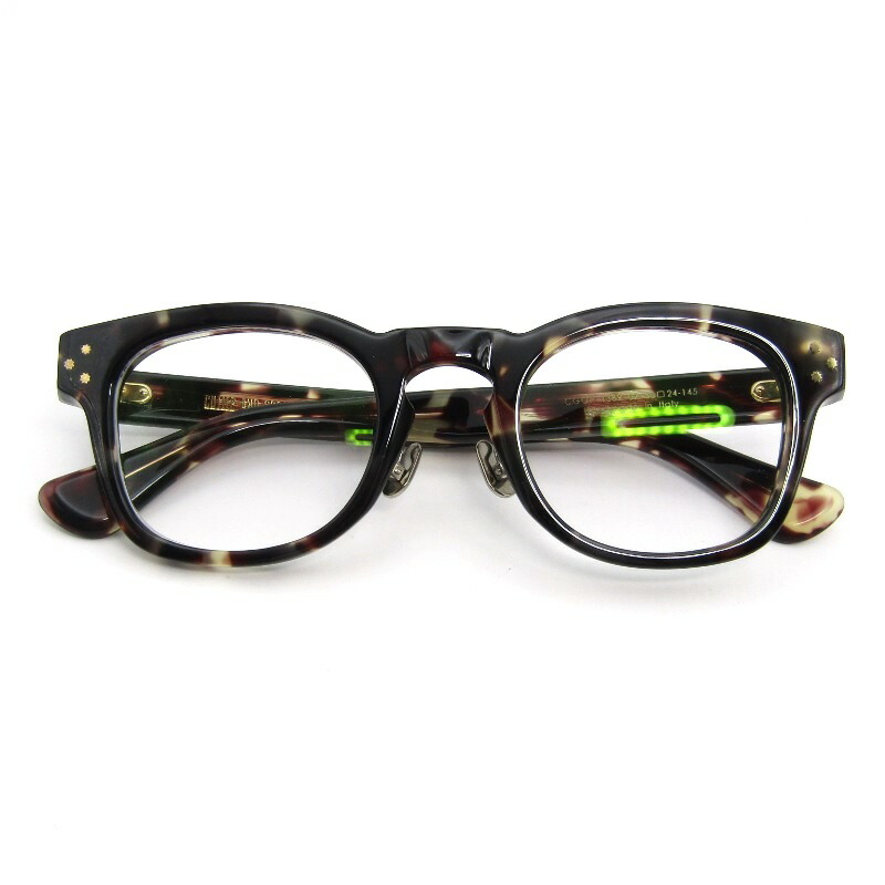 【中古】美品 CUTLER AND GROSS カトラーアンドグロス 眼鏡一こま CGOP 1389 度入り口・入口 イタリア製 真四角 02 Hudson Havana 眼鏡 メガネ 黒眼鏡 54000891