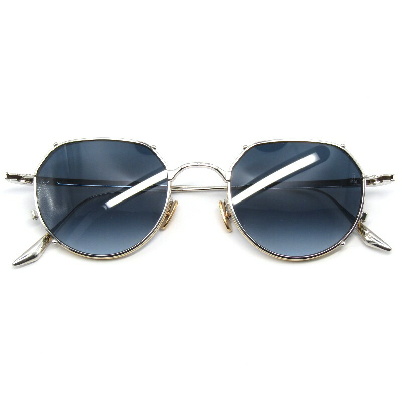 【中古】美品 JACQUES MARIE MAGE ジャックマリーマージュ 黒眼鏡 HARTANA JMMTN86 日本製 ハルタナ SILVER2 しろがね色/ゴールドクラウンパント Denim Gradient 金属元素 眼鏡 メガネ 黒眼鏡 61005482