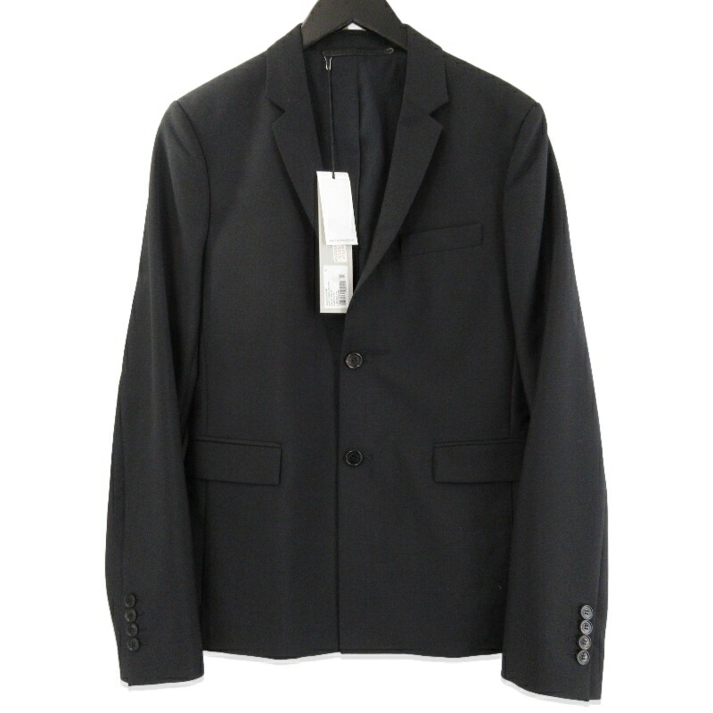 【中古】美品 KRISVANASSCHE クリスヴァンアッシュ SHORT CLASSIC 2名取り草上衣 132JA605.KV05.999 イタリア製 黒いこと 黒 46羊毛 モヘヤ メンズ 71015671