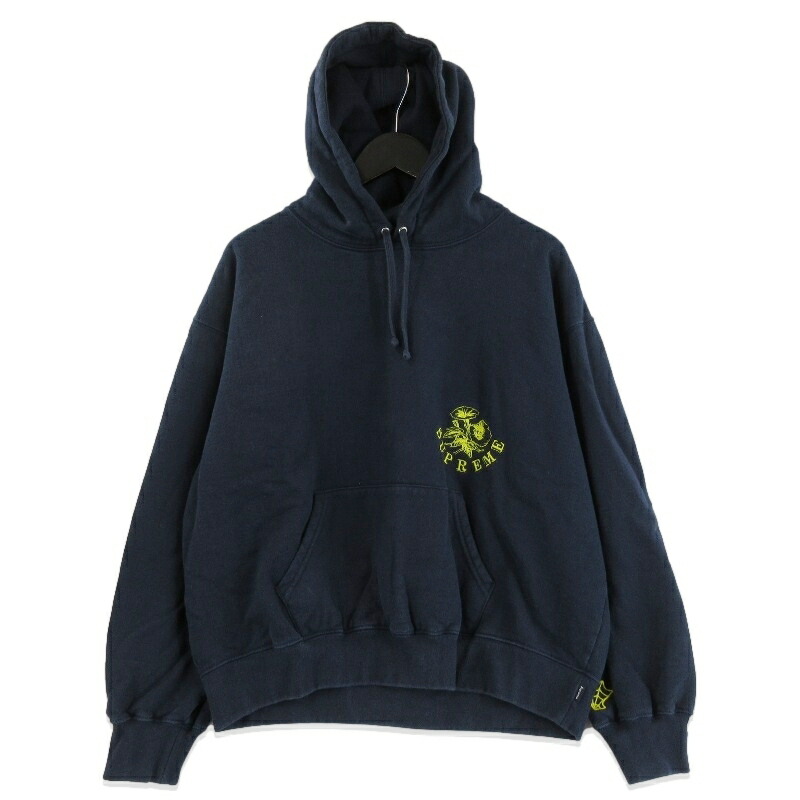 【中古】Supreme シュプリーム Wild Embroidered Hooded Sweatshirt ティーシャツパーカー ワイルド エンブロイダード 米国海軍 Mフーディー メンズ 71015675