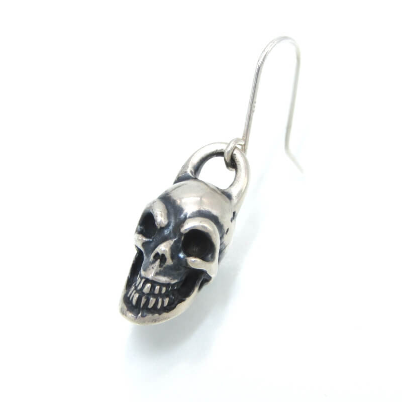 【中古】美品 GABORATORY ガボラトリー ピアス Quarter Skull Hoop Pierce ２５セント貨 スカル フープ SV925 片耳 しろがね色 28012560