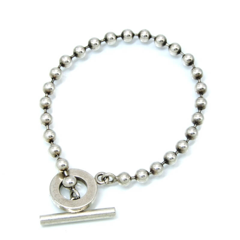 【中古】GUCCI グッチ 腕輪 010294 どんぶり鉢チェーン店 トグルクロージャー T赤ちょうちん 銀925/SV925 しろがね色 28012564