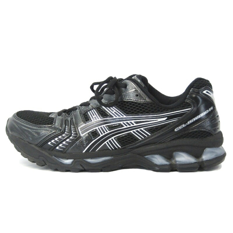 【中古】asics アシックス 27糎 GEL-KAYANO 14 1201A019 ゲルカヤノ 駈けっくらシューズ STANDARD 黒いこと しろがね色 BLACK/PURE SILVER スニーカー 35005557