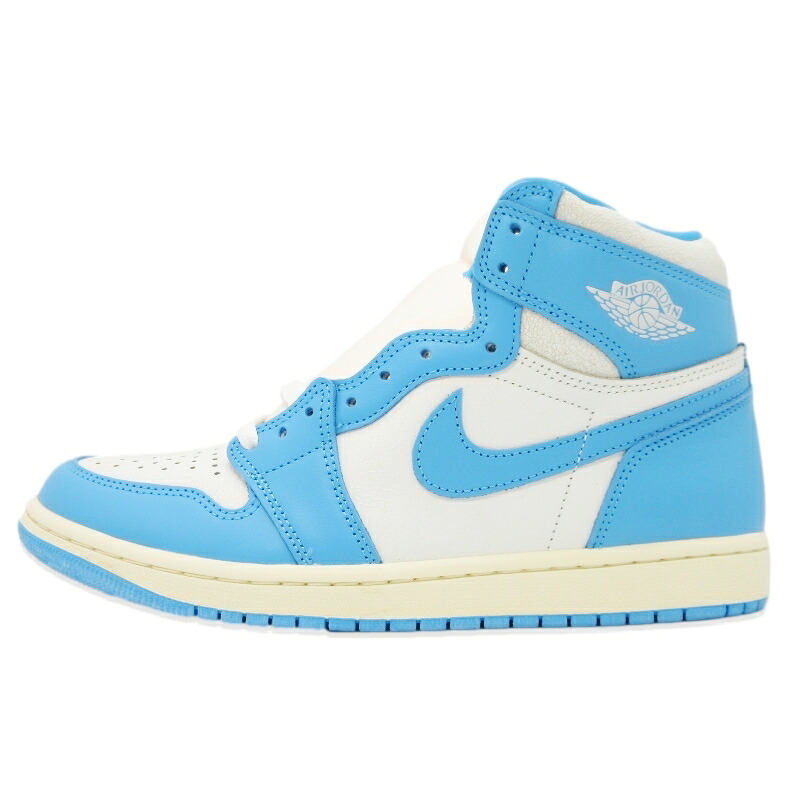 【中古】未当て嵌める NIKE ナイキ 26.5珊 AIR JORDAN 1 RETRO HIGH OG UNC REIMAGINED DZ5485-402 エアジョーダン1 ご機嫌撥ねのける  青碧 黒色火薬青碧 DARK POWDER BLUE/SAIL スニーカー 99000901