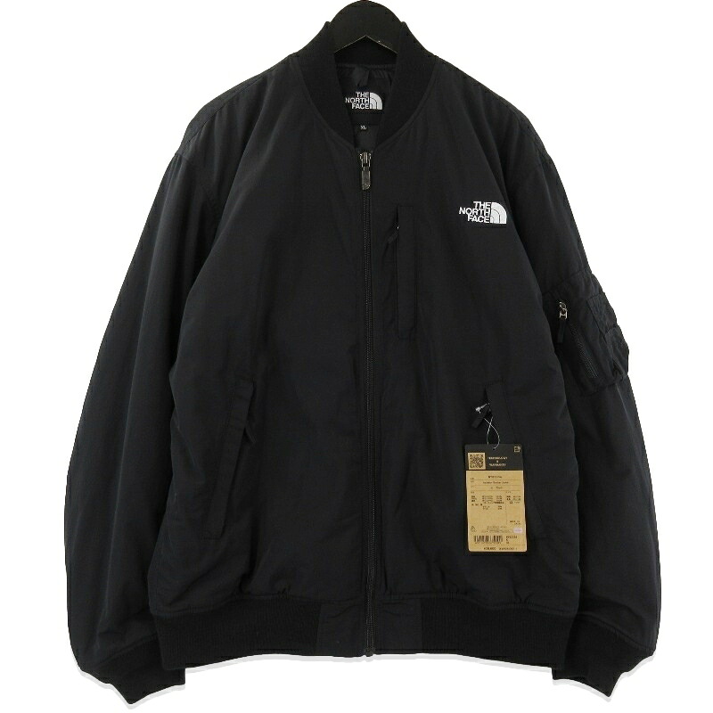 【中古】美品 THE NORTH FACE 北の方人間の顔 インサレーション ボンバージャケット NY82334 Insulation Bomber Jacket 黒いこと 黒 XL中綿上衣メンズ 71015729