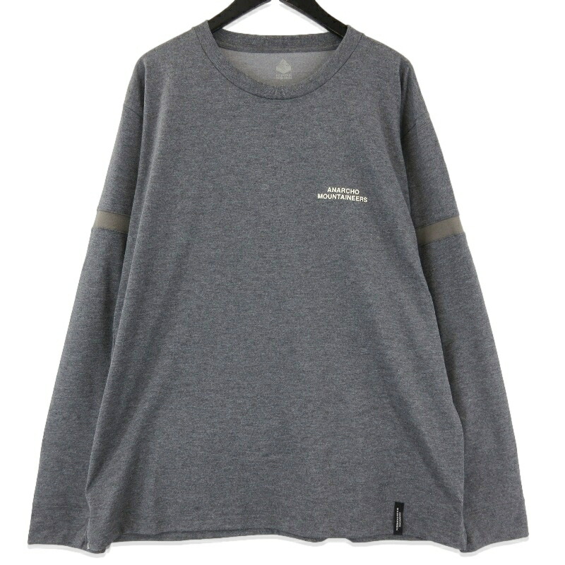 【中古】美品 MOUNTAIN RESEARCH 御山問い合わせ 長袖Ｔシャツ MTR4088 A.M. L/S 2025CW ロンT ロゴタイプ 暗灰色 Lメンズ 71015756