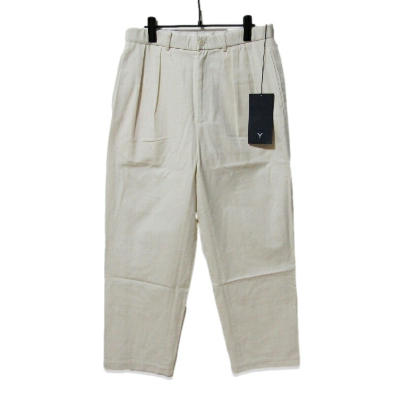 【中古】未当てはめる Y ワイ チノトラウザーズ 165-5140383 ORGANIC COTTON TENCEL CHINO TR ドローコード 白いこと 白 Mメンズ 27113714