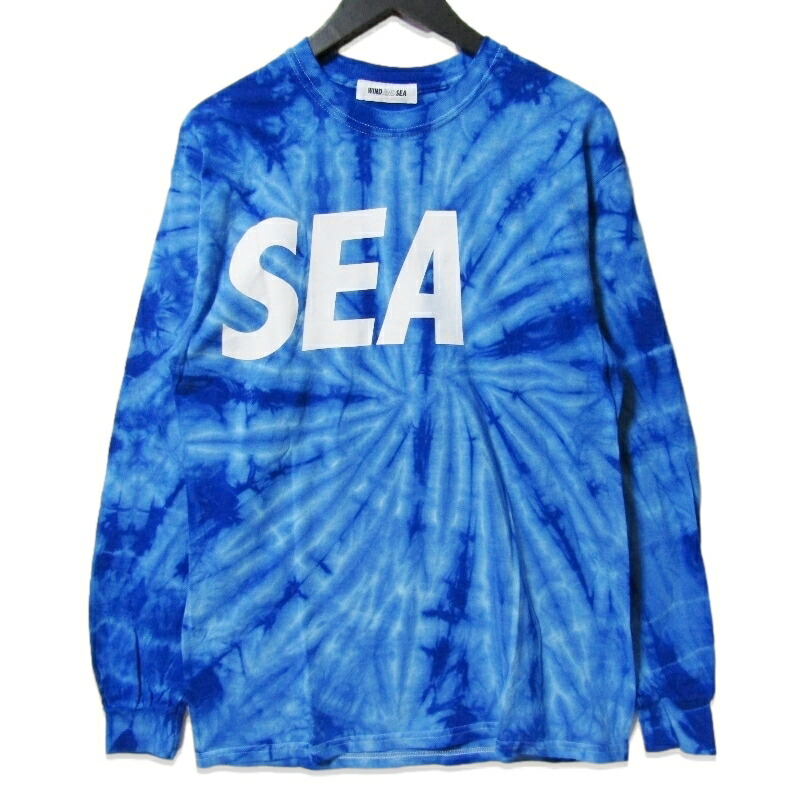 【中古】美品 WIND AND SEA ウィンダンシー 長袖ティーシャツ WDS-CS-121 Tie-Dye L/S Tee 青碧 タイダイ柄 Mメンズ 27113751