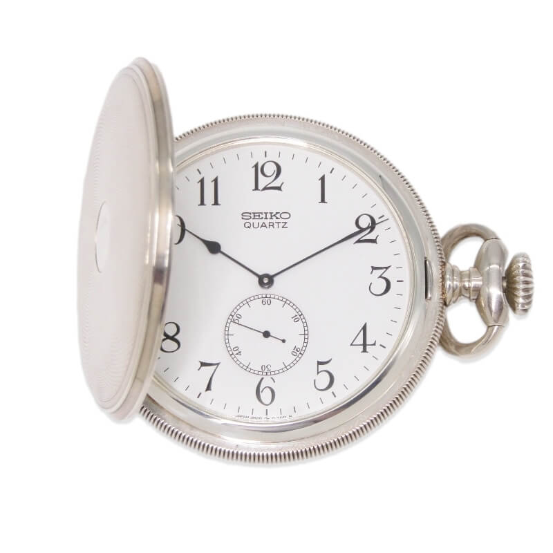 【中古】SEIKO セイコー 袂時計 石英 服部時辰儀店 築き上げる100年不死化 制限事項 2628-0090 ポケットウォッチ 銀 しろがね色925 68g しろがね色   28012618