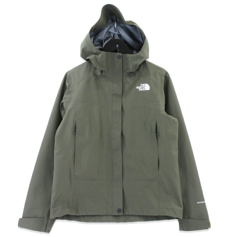 【中古】THE NORTH FACE 北の方人間の顔 フューチャーライト ドリズル 上衣 NPW12314 FL DRIZZLE JACKET ニュートープ M レディース 緑であること 外殻 牟礼パーカー 撥水 防風 パッカブル  99000956