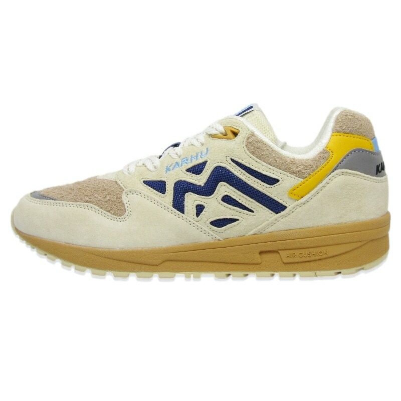 【中古】未当て嵌める KARHU カルフ US9 27糎 LEGACY 96 F806079 レガシー96 ヘアリースエード TURTLEDOVE/TWILIGHT BLUE ヴィンテージシルエット  スニーカー 18002086