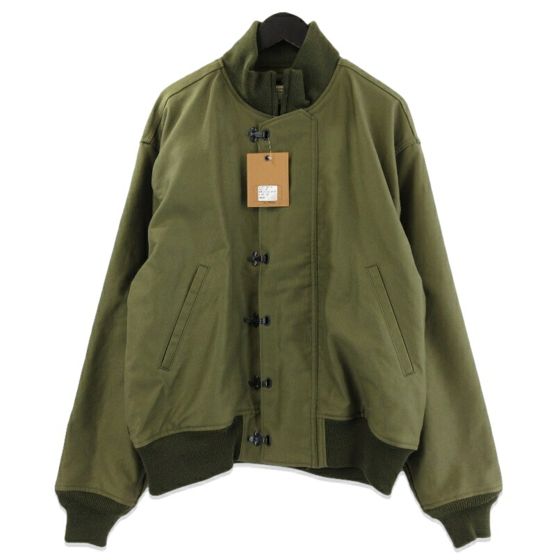 【中古】美品 HOUSTON ヒューストン 甲板上衣 5N-10 FMOD U.S.NAVY U.S.NAVY N-10 ミリタリー上衣 オリーブ 42メンズ 71015838