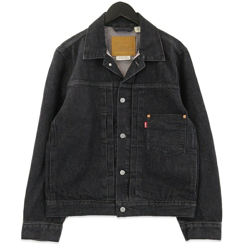 【中古】美品 Levis リーヴァイズジーンズ トラッカージャケット マイコン9-007X8-0000 ジーンズ上衣 TYPE I PREMIUM 刷り直す TRUCKER 黒いこと 黒 SJACKET Gジャンメンズ 71015868