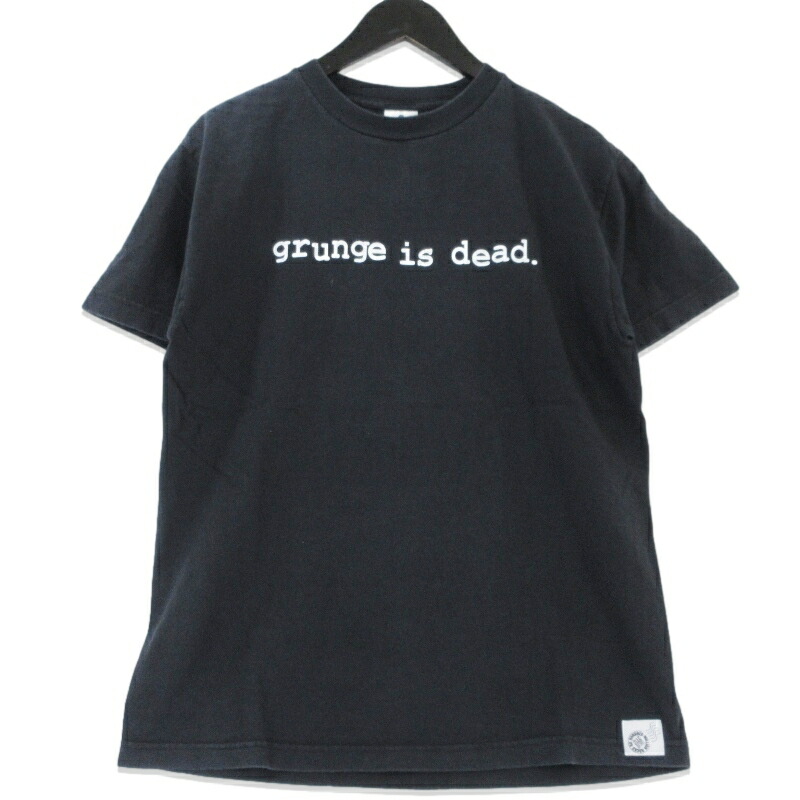 【中古】ヴィンテージ ティーシャツ グランジイズデッド grunge is dead 90s ALSTYLE APPAREL \u0026 ACTIVEWEAR  半袖ティーシャツ 黒いこと 黒 M 手押し車コバーン着付ける 覚悟  ダブル編み目  メンズ 99000968