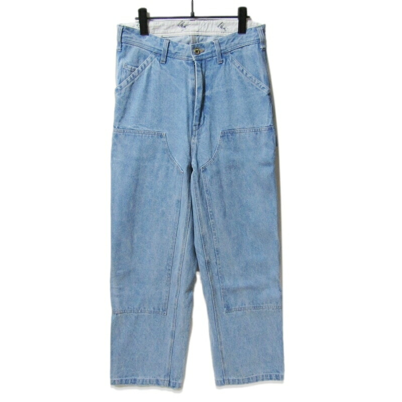 【中古】UNIVERSAL OVERALL ユニバーサル大層らしい櫂 ダブルニー ジーンズズボン下 U2513664-A WNEE DENIM ペインター インディゴ Mメンズ 27113843