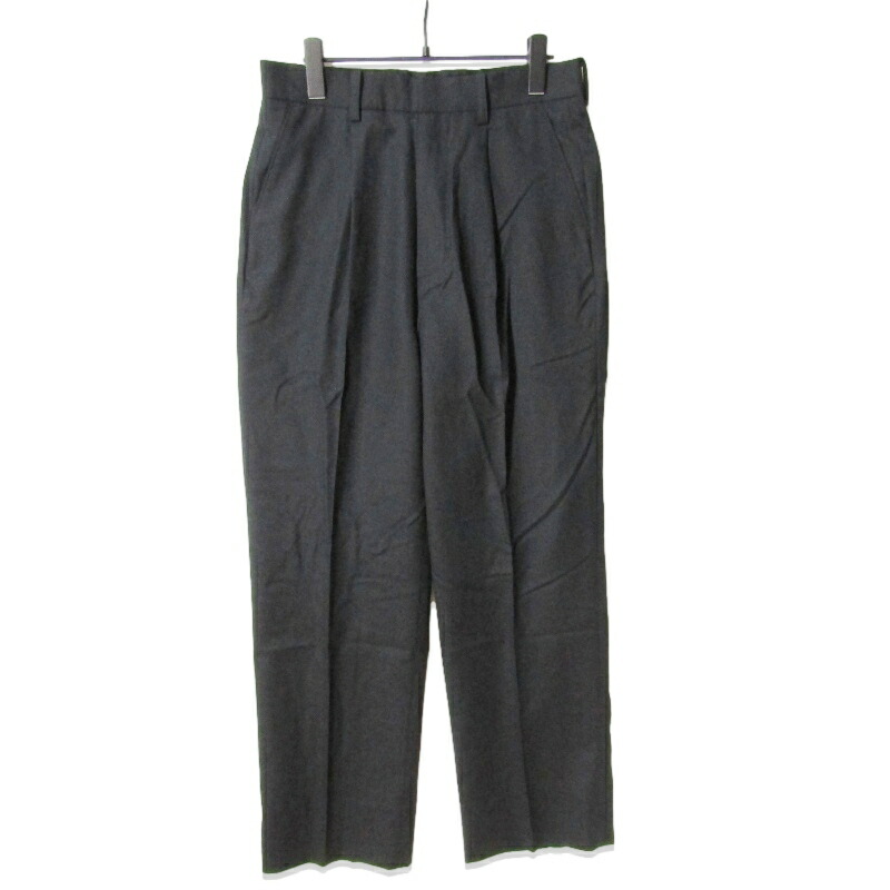 【中古】Cornier コルニエ スラックス 羊毛 1タック シングルタック 日本製 黒いこと 黒 Sメンズ 27113858