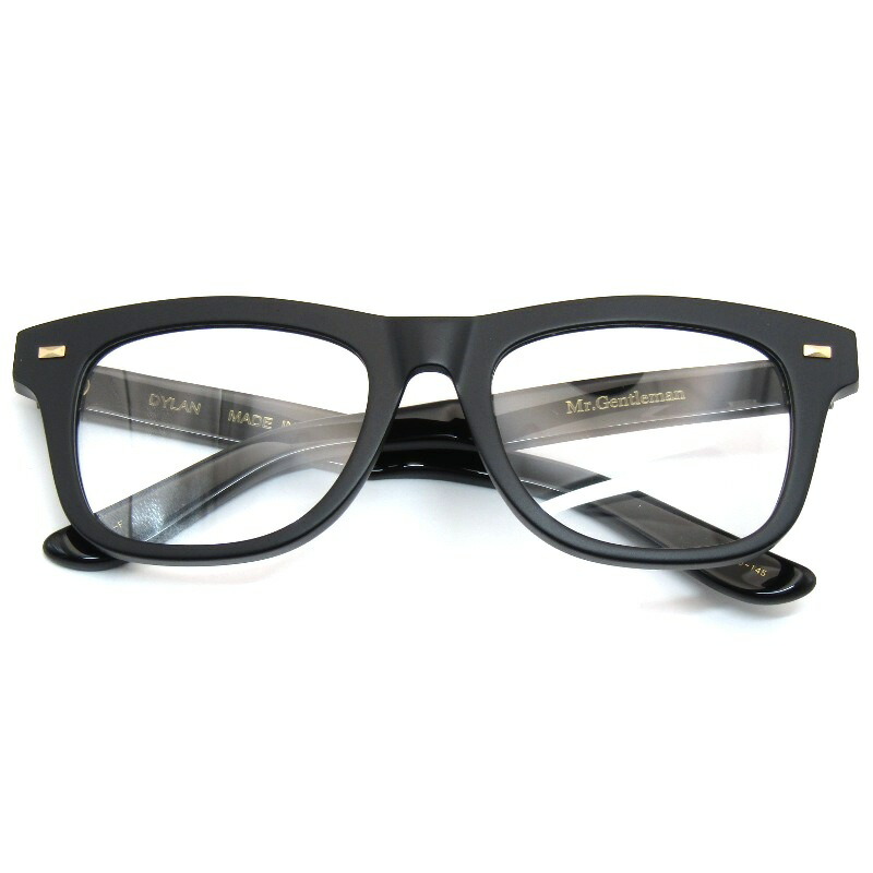 【中古】未当て嵌める Mr.Gentleman EYEWEAR 旦那士君子 眼鏡ひな形 DYLAN 日本製 ディラン ウェリントン F Matte Black 眼鏡 メガネ 黒眼鏡 61005673