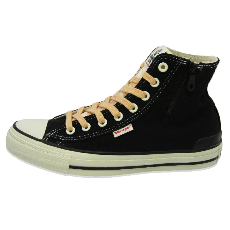 【中古】未当て嵌める CONVERSE × BREAKFAST CLUB コンバース 26糎 ALL STAR Z HI 1SE344 ブレックファストクラブ オールスター  BLACK 御機嫌とり捨てる サイドジップ スニーカー 88000060