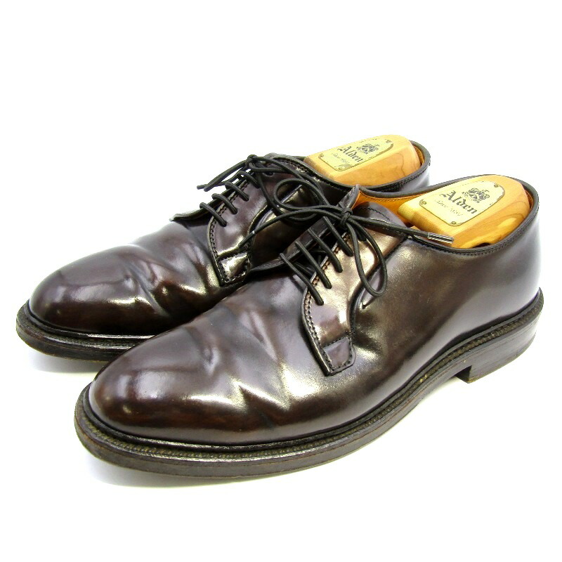 【中古】Alden オールデン US8E 26糎 プレーントゥ 9901 外殻コードバン Eワイズオーダー バリー挙げ句の果て ホーウィン 短靴 黒いこと 黒 Clipper Ox 外鳥毛 オックスフォード シューズ 35005638