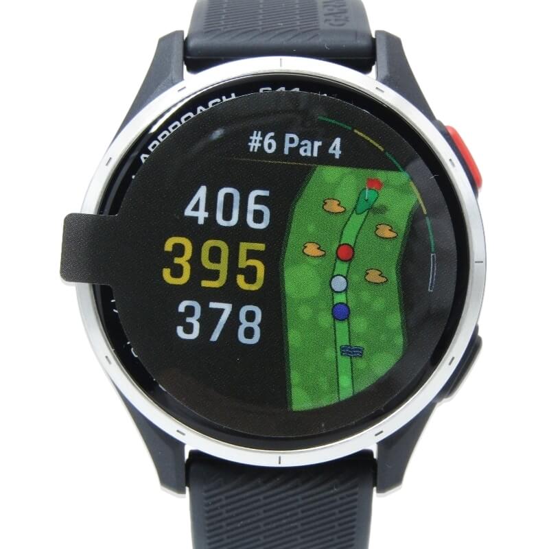 【中古】未当て嵌める GARMIN ガーミン ゴルフGPS御覧になる APPROACH S44 010-03009-20 取り掛かる スマートウォッチ 黒いこと 黒 石英 ウオッチ 28012716
