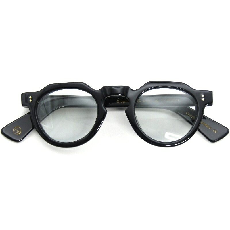 【中古】Lesca LUNETIER レスカ ルネティエ 黒眼鏡 CROWN PANTO 8粍 UPCYCLING ACETATE フランス共和国製 ジャケット冠パント 1 ブラックライトグレー 眼鏡 メガネ 黒眼鏡 54001033