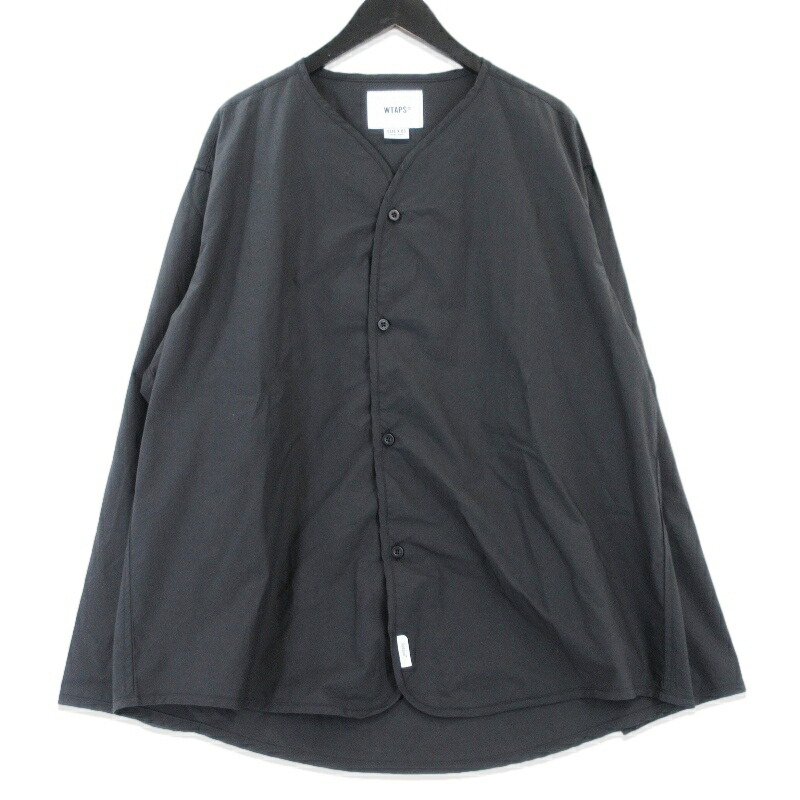 【中古】美品 WTAPS ダブルタップス SCOUT 01 LS 252CWDT-SHM06 25AW 長袖プルオーバー 否色つや 印字機 綿織物 黒いこと 黒 3 日本製 メンズ 99001045