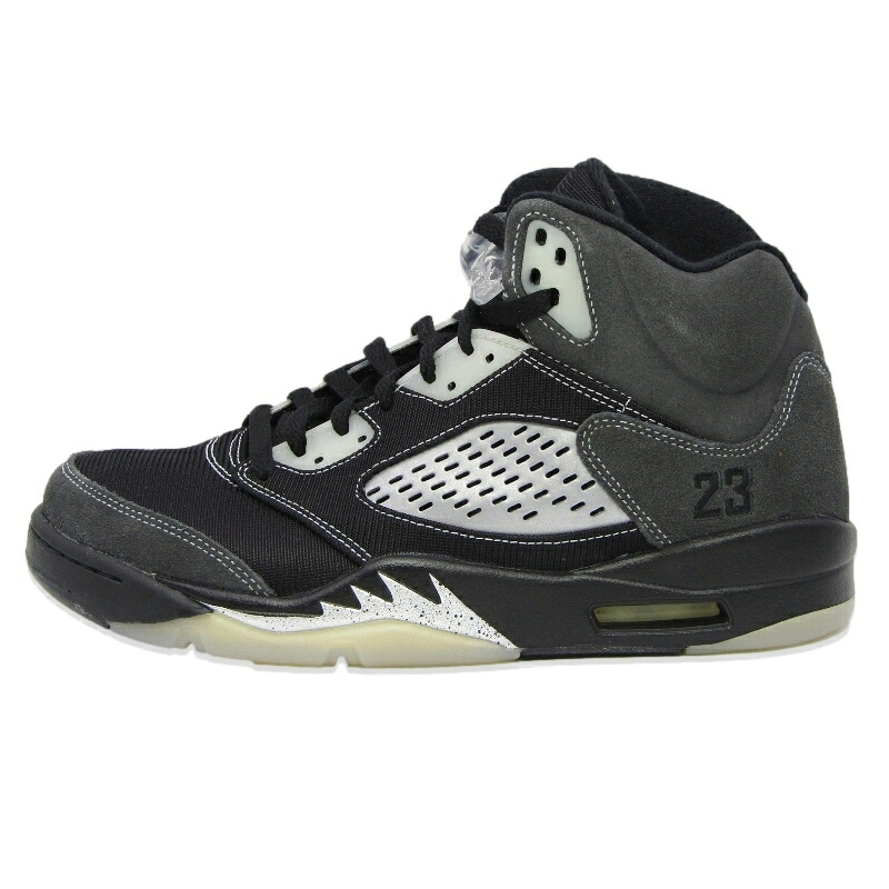 【中古】美品 NIKE ナイキ 28cm AIR JORDAN 5 RETRO DB0731-001 エアジョーダン 5 レトロ アンスラサイト 2020年製 ブラック 黒 ANTHRACITE/WOLF GREY-CLEAR-BLACK スニーカー 18002146|CLASSIC