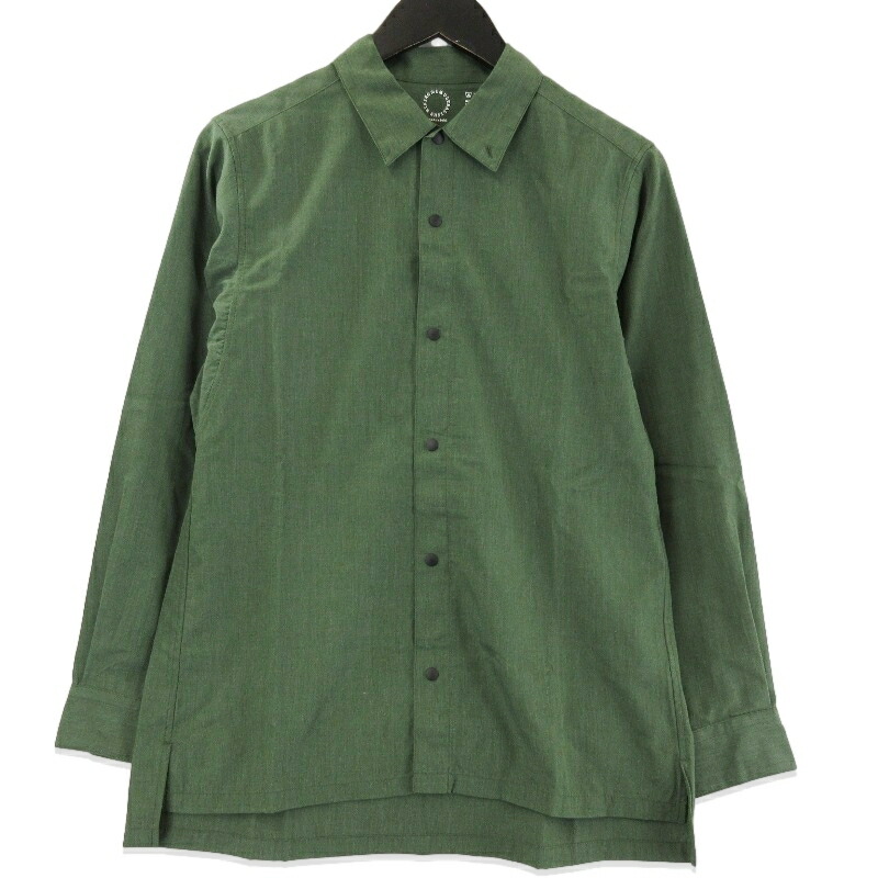【中古】未当て嵌める 山と道 ヤマトミチ Bamboo shirt UNISEX 2026 バンブーシャツ長袖プルオーバー トレイルプルオーバー Kombu Green XSメンズ 71015998