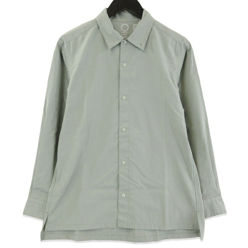 【中古】未当て嵌める 山と道 ヤマトミチ Bamboo shirt UNISEX 2026 バンブーシャツ長袖プルオーバー トレイルプルオーバー Seagrass XSメンズ 71015999