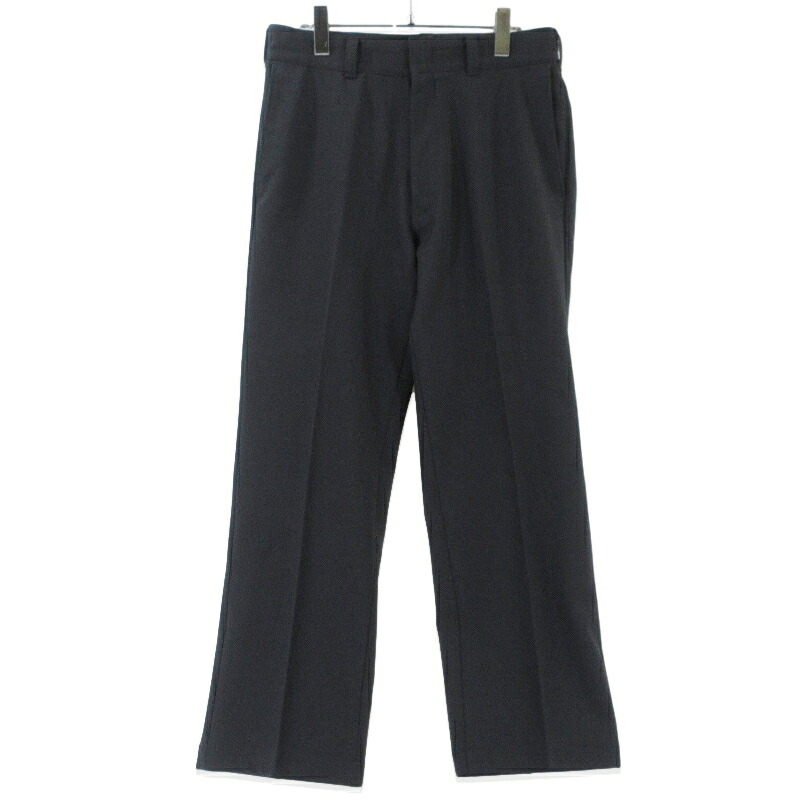 【中古】W ダブルトーキョー ポリエステルパンツ W005 OVY polyester pants ジップフライ スラックス トラウザーズ ブラック 黒 1 メンズ 99001125｜ＣＬＡＳＳＩＣ