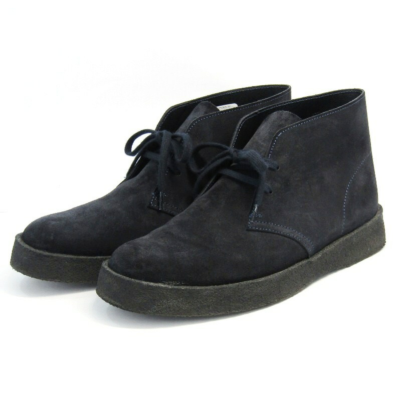 【中古】Clarks クラークス UK7G デザートブーツ SHIPS別注 DESERT BOOTS MUDGUARD スエード シップス ネイビー ブーツ 18002190｜ＣＬＡＳＳＩＣ