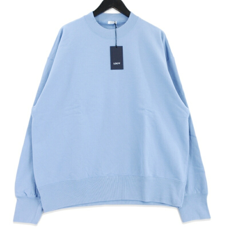 【中古】未使用 LOEFF ロエフ スウェットプルオーバー 88826000000 クルーネック スウェットシャツ 裏毛 UNISEX ブルー 2 メンズ 99001184|CLASSIC