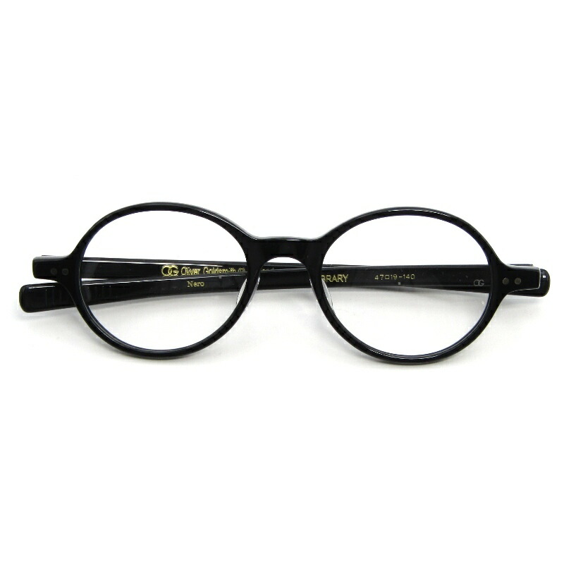 【中古】未使用 OLIVER GOLDSMITH オリバーゴールドスミス メガネフレーム LIBRARY 日本製 ライブラリー オーバル Nero ネロ ブラック メガネ 眼鏡 サングラス 54001135|CLASSIC