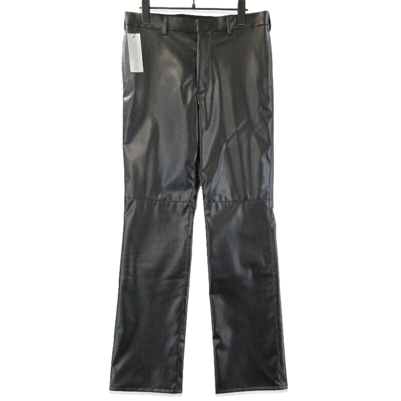 【中古】未使用 EPHEMERAL エフェメラル SYNTHETIC LEATHER PANTS EPMRL-PT02-SL トラウザーズ ジップフライ ストレート ブラック 黒 1メンズ 71016155｜ＣＬＡＳＳＩＣ
