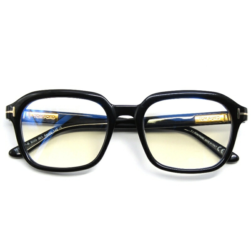 【中古】美品 TOM FORD トムフォード メガネフレーム TF6060-F-B イタリア製 スクエア フルフィット コンビ 001 ブラック/ゴールド メガネ 眼鏡 サングラス 61005924|CLASSIC