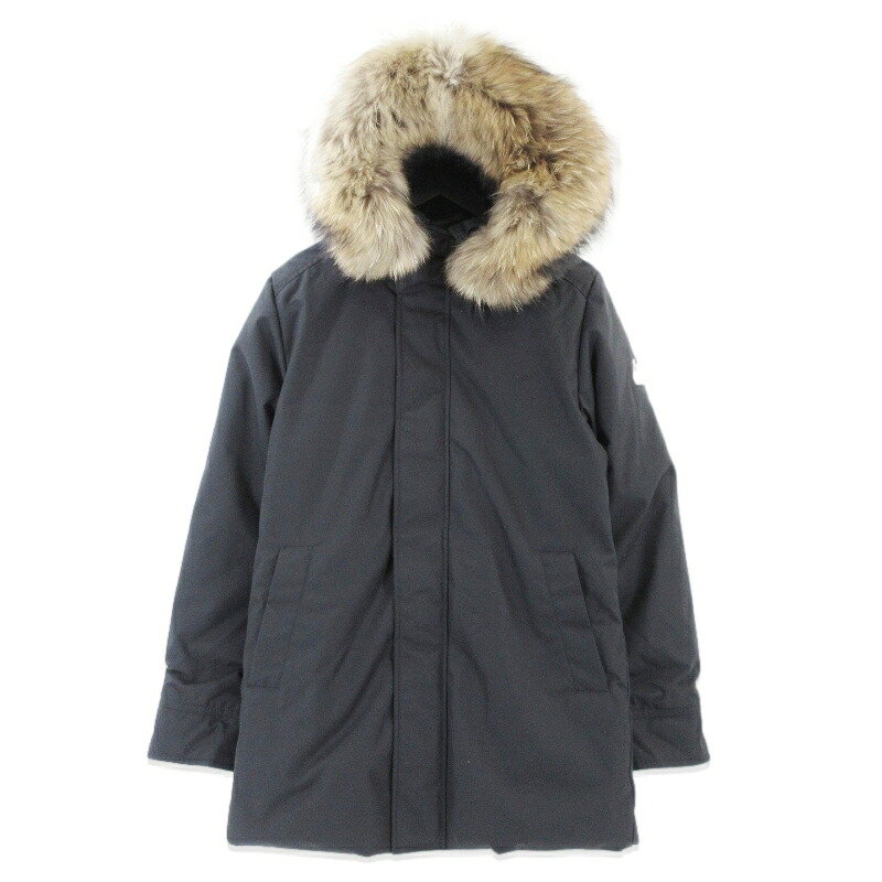 【中古】美品 PYRENEX ピレネックス ダウンジャケット ANNECY HMO050 アヌシー グリフィンインターナショナル ブラック 黒 S ラクーンファー メンズ 99001245｜ＣＬＡＳＳＩＣ