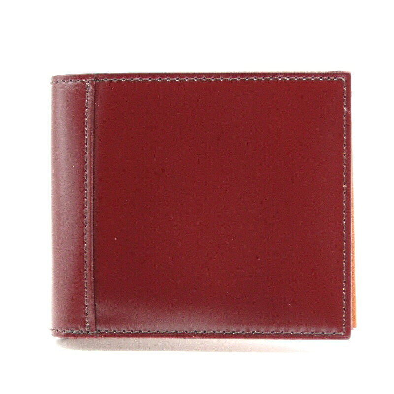 【中古】未使用 PRARE GINZA プレリーギンザ 二つ折り財布 NP12818 コードバン 小銭入れ付 日本製 チョコレザー 61005976｜ＣＬＡＳＳＩＣ