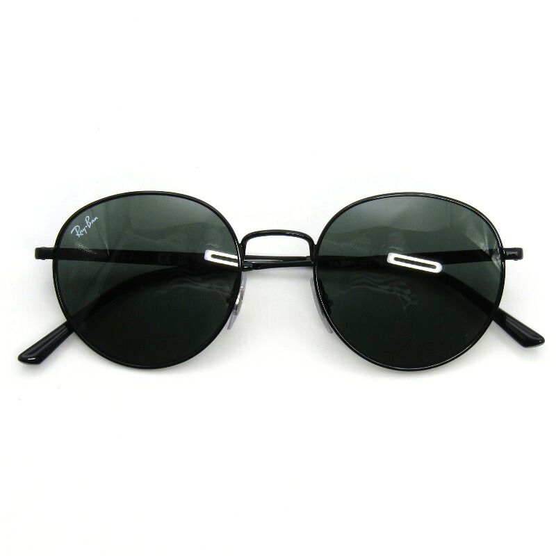 【中古】美品 Ray-Ban レイバン サングラス RB3681 中国製 ボストン ラウンド 002/71 ブラックG-15 グリーン メタル メガネ 眼鏡 サングラス 54001205｜ＣＬＡＳＳＩＣ