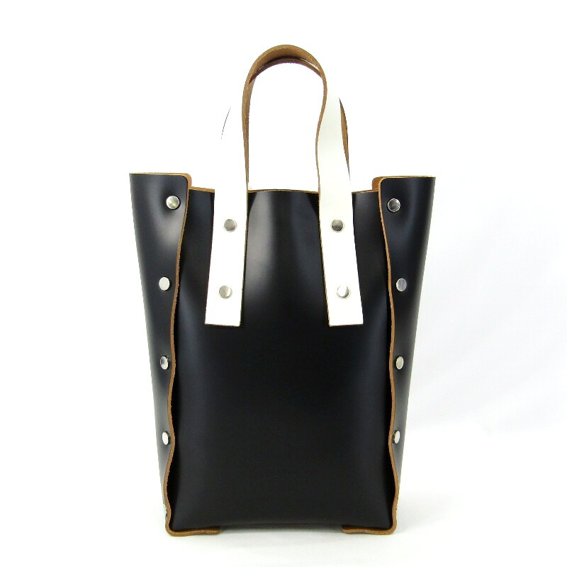 【中古】未使用 Hender Scheme エンダースキーマ assemble hand bag tall S your choice yc-rb-ats BLACK/WHITE アッセンブルハンドバッグトール トート 牛革 日本製 バッグ 鞄 47000322｜ＣＬＡＳＳＩＣ