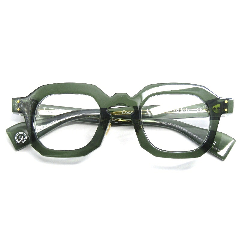 【中古】美品 JEAN PHILIPPE JOLY &times; Filton フィルトン ジャンフィリップジョリー メガネフレーム Couture 日本製 C-2 クリアオリーブクチュール パリジャン フレンチウェリントン メガネ 眼鏡 サングラス 61006024｜ＣＬＡＳＳＩＣ