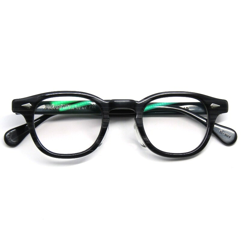 【中古】JULIUS TART OPTICAL ジュリアスタートオプティカル メガネフレーム 別注 AR Handmade 44-24 PL-200I 度入り BLACK WOOD日本製 エーアール ボスリントン ボストン/ウェリントン アーネル復刻 メガネ 眼鏡 サングラス 61006027|CLASSIC